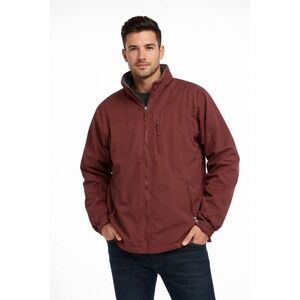 Duluth Trading Co Softshell Fleece Lined Jacket 2XL Burgundy Full Zip Outdoor